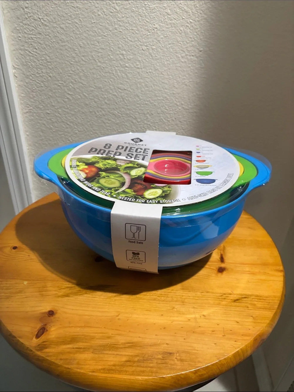 Gourmet Kitchens 8-Piece Prep Bowl Set NWT